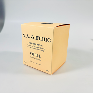 กล่องสี่เหลี่ยมสีเบจสไตล์มินิมอลพร้อมตัวอักษรสไตล์วินเทจ - บรรจุภัณฑ์เทียนหอมธรรมชาติระดับพรีเมียม - Product Image 3