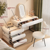 Nouvelle coiffeuse moderne et durable de style minimaliste avec miroir sur pied pour chambre principale