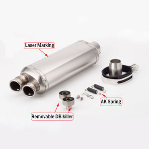 Silenciador de <span class=keywords><strong>Escape</strong></span> Universal para Motocicleta de 51 mm, <span class=keywords><strong>Escape</strong></span> Doble para BMW R1200gs Z900 Z1000 Fz1 R3 Mt07 <span class=keywords><strong>Er6n</strong></span> TMAX 530 XMAX300 ZX6R R6 - Product Image 4