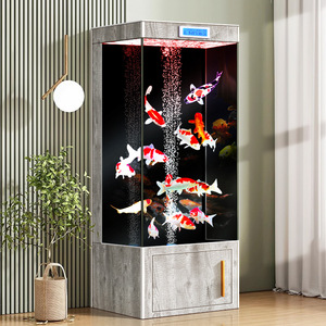 <span class=keywords><strong>Aquarium</strong></span> vertical en verre ultra-blanc de luxe, écologique, de haute qualité, directement de l'usine, <span class=keywords><strong>aquarium</strong></span> en cristal doré, petit/moyen format - Product Image 4