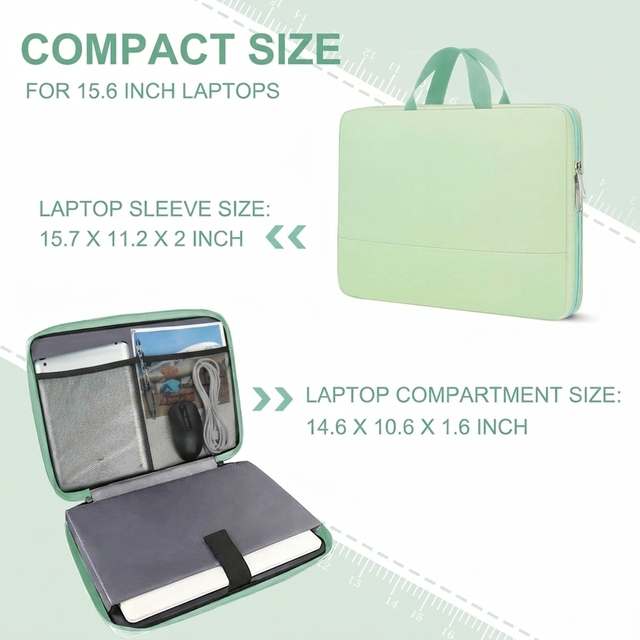 Laptop Case, 15.6 Inch Laptop Sleeve Computer Bag Water Resistant Computer Case Carrying Cover Compatible for Notebook