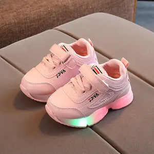 סיטונאי ילדי LED סניקרס עם אור עד בלעדי תינוק בנות Led זוהר נעלי פעוט ילדים בני זוהר מואר ספורט נעליים