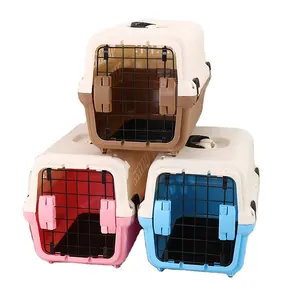 2020 New Traveling Breathable Plastic Pet Dog Cages Dog Carrier For Dog or Cat Use