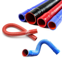 Tuyau flexible haute pression pour radiateur, renforcé de fil d'acier, flexible en silicone ondulé, pour la découpe