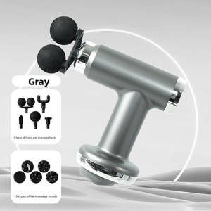Professioneel massagepistool met dubbele kop en borstelmotor, verwisselbare opzetstukken, voor diepgaand spierherstel - Product Image 4