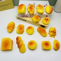 Jouet Squishy en forme de pain à récupération lente, doux et collant, petit jouet en forme de pain à sucer au doigt à récupération lente