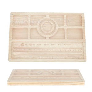 Wooden <b>Beaded</b> <b>Board</b> With Magnetic Acrylic Cover 30x20cm For Bracelet Necklace Design Measuring Scale Included - Product Image 3