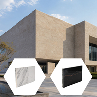 Panel Decorativo de Panal de Abeja de Mármol Personalizado |   Sistema de Piedra Ligera |   Arquitectura Premium