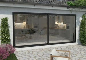 Sistema <span class=keywords><strong>de</strong></span> Puerta <span class=keywords><strong>Corredera</strong></span> Triple <span class=keywords><strong>de</strong></span> Aluminio Blanco Moderno con Diseño <span class=keywords><strong>de</strong></span> Bolsillo <span class=keywords><strong>de</strong></span> <span class=keywords><strong>Vidrio</strong></span>, Último Diseño, para Balcón Exterior, Superficie Acabada en <span class=keywords><strong>Vidrio</strong></span> Corredizo - Product Image 2