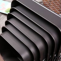 Ensemble de moules à gâteau carrés à fond amovible en acier au carbone antiadhésif, outil de cuisson pour gâteaux