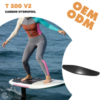 Aile arrière en carbone pour hydrofoil, prête à être expédiée, 500/90 Freeride, stabilisateur anhédral, aile stable pour performance foil, eaux océaniques