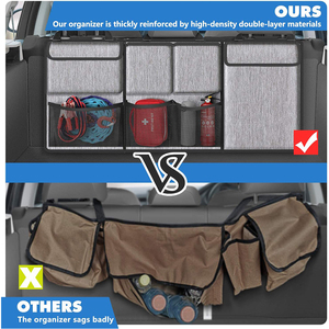 Hochwertige trennbare Multifunktions 100*45cm <span class=keywords><strong>Oxford</strong></span> Auto Auto SUV Rücksitz hängende Organizer Aufbewahrung tasche - Product Image 5