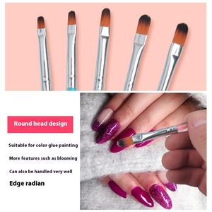 Stylo à pointiller à double extrémité <span class=keywords><strong>pour</strong></span> l'art des ongles, en forme de cheveux plats, cueilleur de strass, extension <span class=keywords><strong>pour</strong></span> les ongles en gel <span class=keywords><strong>acrylique</strong></span>. - Product Image 4