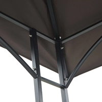 Tonnelle de jardin double niveau en acier pour barbecue avec cadre thermolaqué, écran et deux surfaces de table