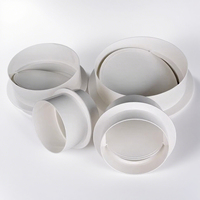 Clapet de régulation pour conduite d'air frais en aluminium/alliage d'aluminium et plastique, design moderne, avec clapet pour systèmes CVC
