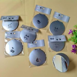 Double Sided Aluminum Pocket <b>Mirror</b> Round Silver Lens Handle <b>Mirror</b> For Makeup Beauty Use - Product Image 2