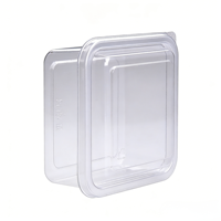 Emballages personnalisés, sûrs, jetables, recyclables, transparents, en plastique PET, pour biscuits, gâteaux, pain, salades, tiramisu, avec couvercles
