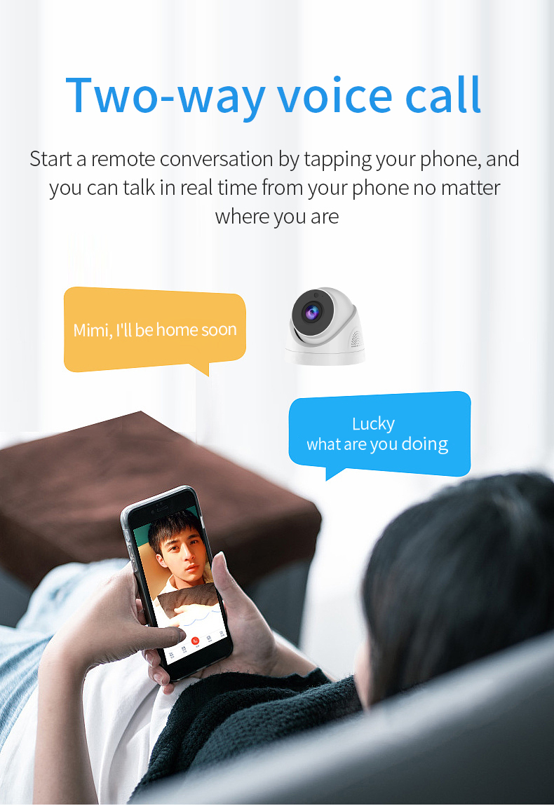 1080P HD Mini WiFi Wireless IP Cam Night Vision Indoor Smart Home Security CCTV Dome Ceiling Wall Mount for Baby Pet Monitoring · image 5