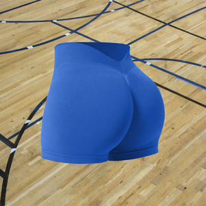 Shorts de Yoga para Mujer, Cintura Alta, Corte en V, Spandex/Nylon, Transpirables, Cintura Elástica, Efecto Levanta Glúteos, para Fitness y Running - Product Image 2