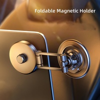 Penyangga ponsel mobil magnetik lipat, dapat diperpanjang dan disesuaikan, cocok untuk navigasi layar mengambang di panel instrumen mobil