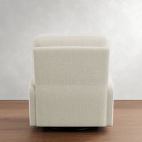 Fauteuil pivotant confortable avec coussin en tissu doux et dossier haut pour la maison, l'hôtel, l'appartement, la crèche