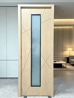 Porte intérieure en bois massif à ouverture latérale, design chinois style ferme, personnalisable, avec isolation thermique et surface finie