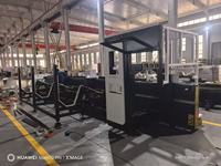 Mesin Pemotong Pipa 3000w Dua Chuck Tanpa Sisa Potongan Mesin Pemotong Pipa Laser Semi Otomatis Pemotongan Bevel Opsional