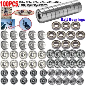 Roulements à billes 608ZZ 623ZZ 626ZZ 687ZZ, roulements miniatures à gorge profonde pour Skateboard, Scooter, imprimantes 3D, 100 à 10 pièces - Product Image 1