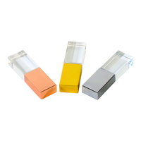 Clé USB 2.0 en cristal personnalisable avec logo, idéale pour mariage, 2 Go, vente en gros