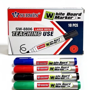 Marqueurs effaçables pour tableau blanc en promotion – Couleurs bleu, rouge, noir, vert – Idéal pour l'enseignement, l'éducation, le dessin interactif et le bricolage - Product Image 4