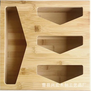 Caja de Almacenamiento de Cocina de Bambú, Rectangular, con Tapa y Compartimentos para Alimentos, Origen Cao County, Color Madera, Embalaje General - Product Image 5