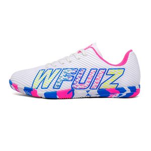 Zapatos de Fútbol Blancos, Rosas y Azules, Parte Superior Sintética, Suela de Goma, Unisex, Calzado Deportivo de Verano - Product Image 1