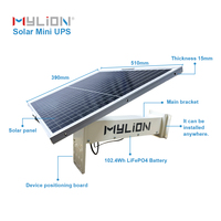 Mylion Solar Mini UPS 12V DC LiFePO4 Alimentation de secours étanche à batterie pour CCTV et éclairage extérieur