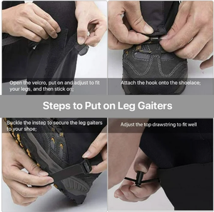 可定制徽标便携式雪地护腿套防水牛津布材质PVC露营徒步登山旅行休闲使用 - Product Image 4