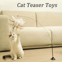 Jouet interactif pour chat, Simulation d'oiseau, plume d'oiseau, avec clochette, bâton de chat, jouets pour chaton, jeu de baguettes, jouet, fournitures pour chat