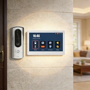 <span class=keywords><strong>Sonnette</strong></span> de porte avec caméra vidéo 7 pouces, connexion longue portée, double alimentation, pour villas et immeubles de bureaux - Product Image 1