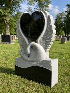 Stèles funéraires floraux personnalisés, artisanaux, traditionnels américains, monuments commémoratifs pour cimetière - Product Image 4