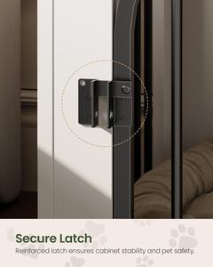 CHOEZON Meubles de caisse pour chien modernes et écologiques Station de charge pour maison de chien en bambou Tiroir de rangement Table d'extrémité pour caisse intérieure pour animaux de compagnie - Product Image 6