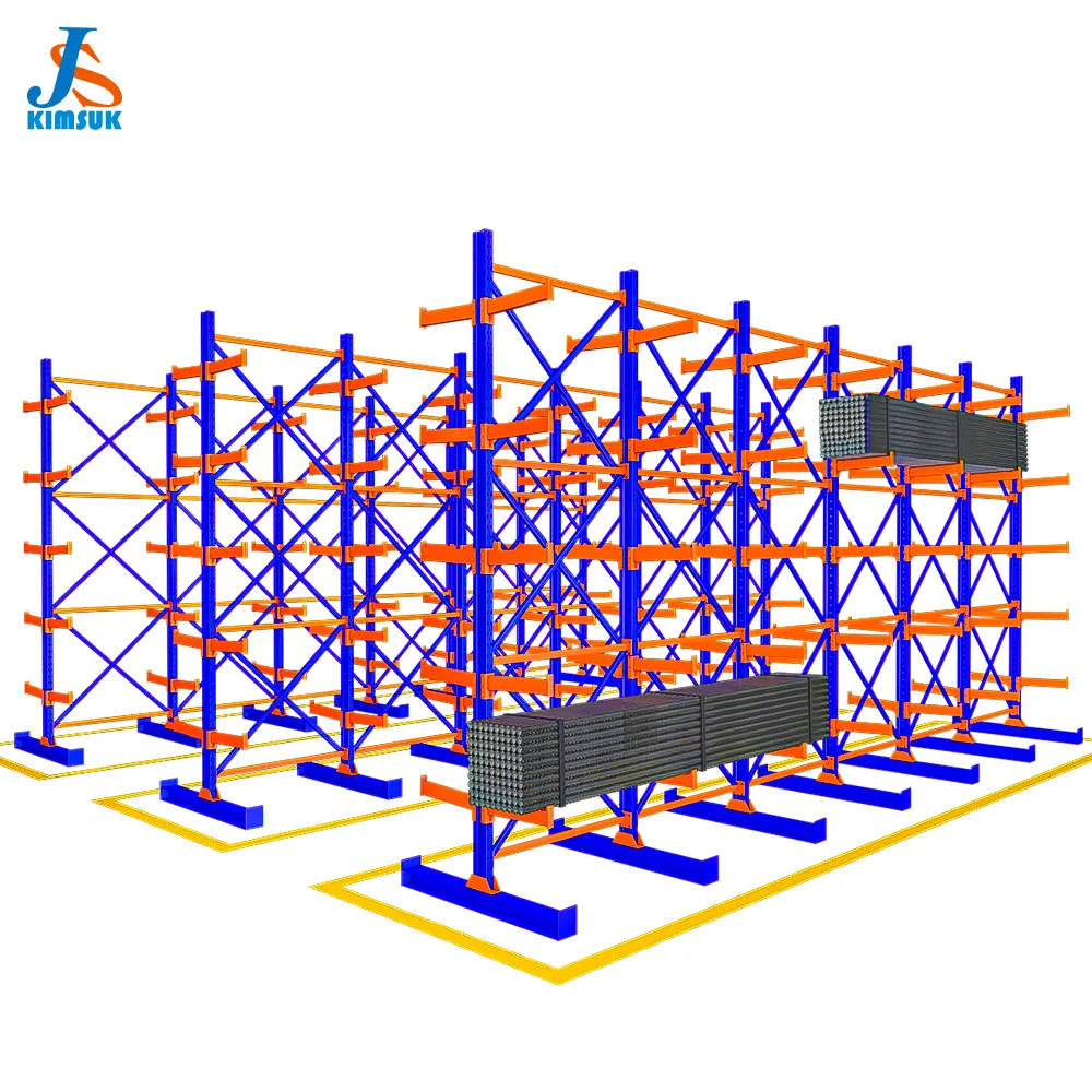 Промышленный консольный стеллаж для лесоматериалов, стеллаж для тяжелых полок, стеллаж для складских стеллажей