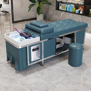 Chaise de massage pour le lavage des cheveux, professionnelle pour salon, lit de shampooing avec thérapie de l'eau pour la tête - Product Image 4