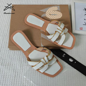 ZAR * all'ingrosso moda moda testa quadrata leggera da esterno cintura fibbia alla moda <span class=keywords><strong>sandali</strong></span> da donna piatte <span class=keywords><strong>sandali</strong></span> pantofole - Product Image 5