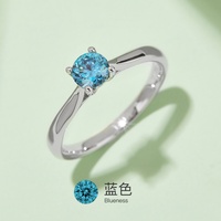 Nouvelle Bague de Fiançailles Femme Moissanite 0.5ct Couleur DEF en Argent Sterling 925 Plaqué Rhodium Sertissage Pavé – Vente Chaude Usine