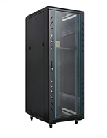 Armoire de serveur sur pied de 19 pouces, modèle profond 1840*600*800mm (1,8m), en acier SPCC avec porte en verre trempé revêtu, en stock.