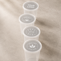 Gobelet à soupe jetable certifié sûr de 24 oz en PP de qualité alimentaire avec couvercle scellé, boîte à lunch bento, récipient de stockage pour traiteur, Teguan