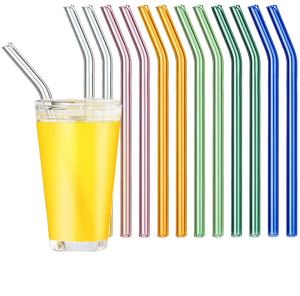 Venta al por mayor de pajitas de vidrio ecológicas, resistentes a roturas, aptas para lavavajillas, marca BOFA para Bubble Tea Shop Cafe Hotel - Product Image 1