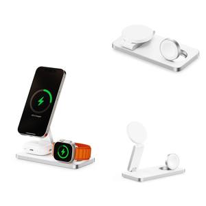 Cadeaunoel Tendances 2025 <span class=keywords><strong>3</strong></span> en 1 pliable chargeur sans fil magnétique multifonction support de charge de téléphone 15W Portable livraison directe - Product Image 1