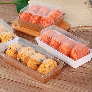 Boîtes en papier avec couvercles transparents, papier kraft de qualité alimentaire, ensemble de boîtes <span class=keywords><strong>kawaii</strong></span> pour la livraison des aliments, offre spéciale - Product Image 3