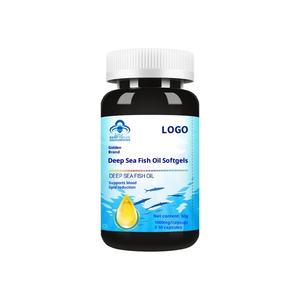 Capsules d'huile de poisson de mer profonde naturelle <span class=keywords><strong>DHA</strong></span> <span class=keywords><strong>EPA</strong></span>, 1g par capsule, 50 unités, soutien pour la santé oculaire des adultes, 2 capsules par jour - Product Image 1