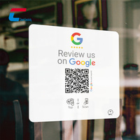 Etiqueta NFC RFID de PVC con Código QR para Tarjetas de Visita, Personalizable, Resistente al Agua, 13.56MHz, con Ventana para Reseñas de Google, en Oferta