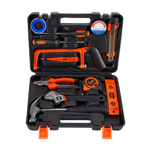 Kit completo de herramientas manuales, caja de herramientas de acero al cromo vanadio de 17 piezas para reparaciones en el hogar, con estuche de 37x28x8cm - Product Image 1